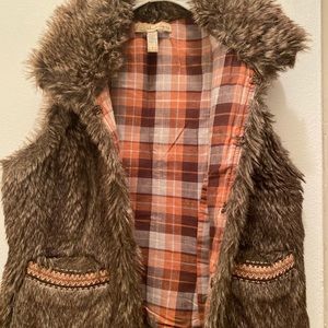 Faux fur vest